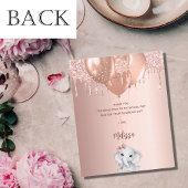 ベビーシャワー象ガールバジェットサンキューカード