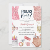 ベビーシャワー赤ちゃんガールシャワー招待状 招待状 (正面)