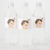 ベビーシャワー赤ちゃん女の子のマスク付き運転 ペットボトルラベル (ボトル)