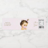 ベビーシャワー赤ちゃん女の子のマスク付き運転 ペットボトルラベル (シングルラベル)