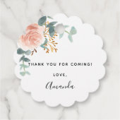 ベビーシャワー赤面バラフローラユーカリ感謝していユー フェイバータグ (裏面)