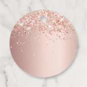 ベビーシャワー赤面バラ金ゴールド感謝していユー フェイバータグ (裏面)