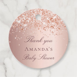 ベビーシャワー赤面バラ金ゴールド感謝していユー フェイバータグ