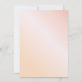 ベビーシャワー赤面ピンクフローラ金ゴールド幾何学模様 招待状 (裏面)