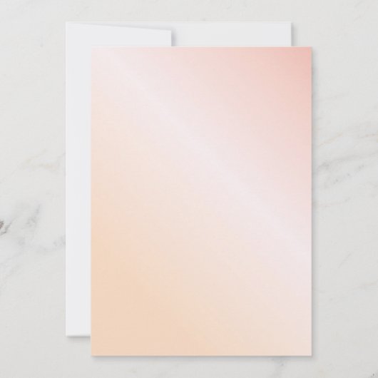 ベビーシャワー赤面ピンクフローラ金ゴールド幾何学模様 招待状 (裏面)