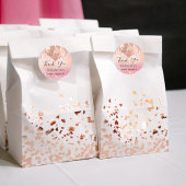 ベビーシャワー赤面ピンクローズ金ゴールドバルーン ラウンドシール