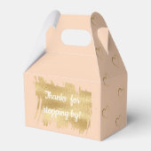 ベビーシャワー赤面金ゴールドハートお気に入りボックス フェイバーボックス (裏面サイド)