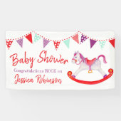 ベビーシャワー趣味の馬のウェットカラーカスタム 横断幕 (横)