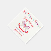 ベビーシャワー趣味の馬の水の色のカスタム スタンダードカクテルナプキン (角)