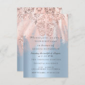 ベビーシャワー足シルバーガールボーイ王室のツインズ 招待状 (正面/裏面)