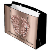 ベビーシャワー足ボーイガールネームバラベビー ラージペーパーバッグ (裏面アングル)