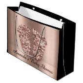 ベビーシャワー足ボーイガールネームバラベビー ラージペーパーバッグ (正面アングル)