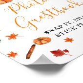 ベビーシャワー醸造カボチャのスパイス写真ゲストブック ポスター (角)