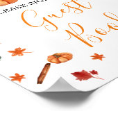 ベビーシャワー醸造カボチャスパイスゲストブック ポスター (角)