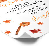 ベビーシャワー醸造カボチャ香辛料ベビー靴下狩り ポスター (角)