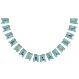 ベビーシャワー金ゴールドドルフィンベビー、アゲハチョウバナー バンティングフラッグ