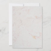 ベビーシャワー金ゴールドピンクの蘭フローラ幾何学模様 招待状 (裏面)