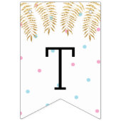 ベビーシャワー金ゴールドフラミンゴベビー、アゲハチョウバナー バンティングフラッグ (第2の旗)