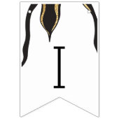 ベビーシャワー金ゴールドペンギン、アゲハチョウバナー バンティングフラッグ (第1の旗)