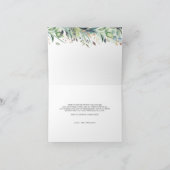 ベビーシャワー金ゴールド緑ありがとう サンキューカード (内部)