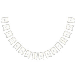 ベビーシャワー金ゴールド/シルバーキャッスルアゲハチョウバナー バンティングフラッグ