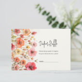 ベビーシャワー開花おむつラッフルカード 招待状 (スタンド正面)