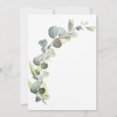 ベビーシャワー開花ユーカリ招待状 招待状 (裏面)