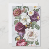 ベビーシャワー開花蝶フローラヴィンテージ 招待状 (裏面)