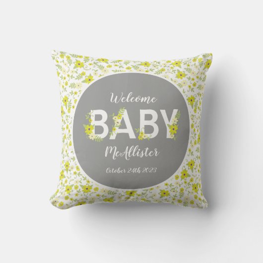 ベビーシャワー開花 クッション (正面)