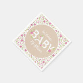 ベビーシャワー開花 スタンダードカクテルナプキン (角)