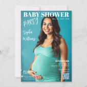ベビーシャワー雑誌カバー 招待状 (正面)