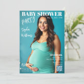 ベビーシャワー雑誌カバー 招待状 (スタンド正面)