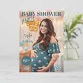 ベビーシャワー雑誌カバー 招待状 (スタンド正面)