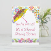 ベビーシャワー雨ベビー招待状 招待状 (スタンド正面)