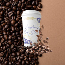 ベビーシャワー雪だるまパープルテーマ紙カップ 紙コップ