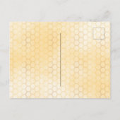 ベビーシャワー電子ビー黄色のフローラ女の子にメールmom ポストカード (裏面)