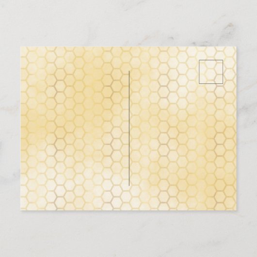 ベビーシャワー電子ビー黄色のフローラ女の子にメールmom ポストカード (裏面)