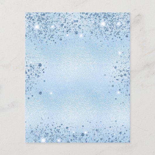 ベビーシャワー青い男の子は予算の招待を輝かす チラシ (裏面)