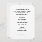 ベビーシャワー音楽をテーマにした招待状 招待状 (裏面)