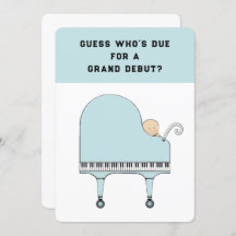 ベビーシャワー音楽テーマ招待状