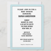 ベビーシャワー音楽テーマ 招待状 (裏面)