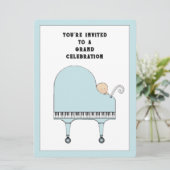 ベビーシャワー音楽テーマ 招待状 (スタンド正面)