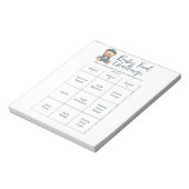 ベビーシャワー食品チャレンジゲームアクティビティメモ帳 ノートパッド (回転)