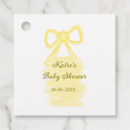 ベビーシャワー黄弓色エレガントモダン フェイバータグ