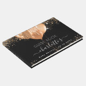 ベビーシャワー黒金ゴールドグリッター名バルーン ゲストブック (コーナー)