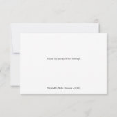 ベビーシャワー3.5インチx 5インチフラットサンキューカード サンキューカード (裏面)