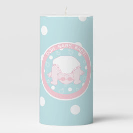 ベビーシャワー3 x 6"ピラーキャンドルベビー