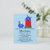 ベビーシャワー うさぎの卵の車 #4 招待状 ポストカード (スタンド正面)