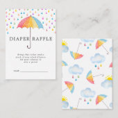 ベビーシャワー おむつラッフルチケット | ベビースプリンクル エンクロージャーカード (正面/裏面)