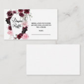 ベビーシャワー、おむつラッフル、ハロウィーンテーマ エンクロージャーカード (正面/裏面)